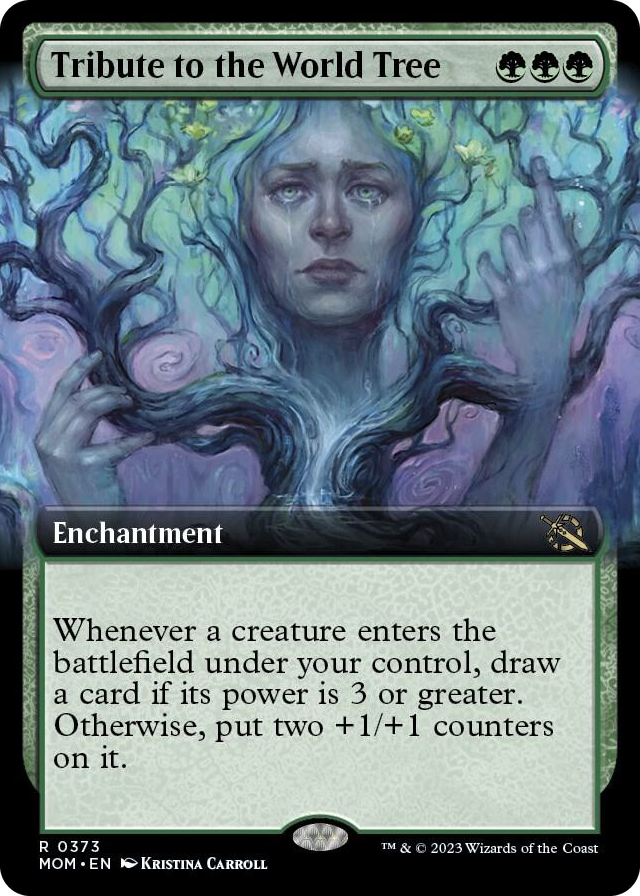 Tribute to the World Tree (Extended Art) #373 R - March of the Machine Pokemon card