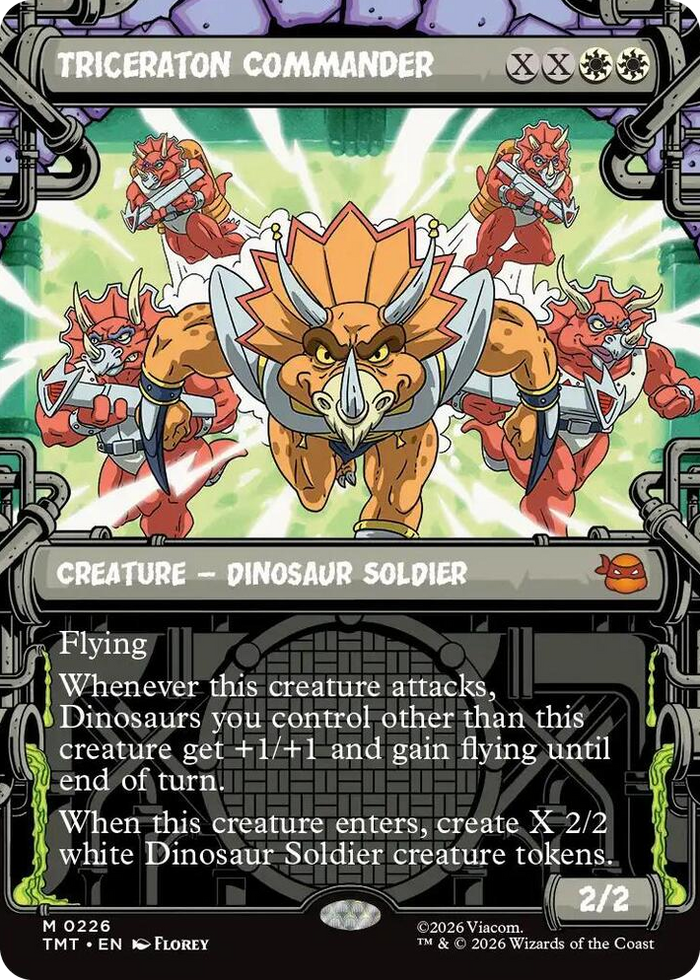 Triceraton Commander (Showcase) #226 M - Teenage Mutant Ninja Turtles Pokemon card