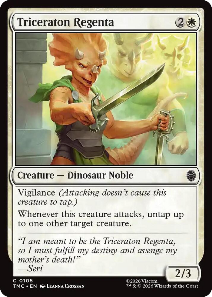 Triceraton Regenta #105 C - Commander: Teenage Mutant Ninja Turtles Pokemon card