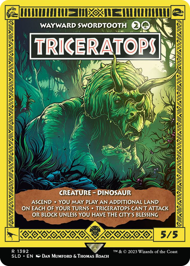 1392 Triceratops - Wayward Swordtooth R Secret Lair Drop Series