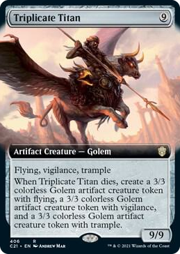 0406 Triplicate Titan (Extended Art) R Commander 2021