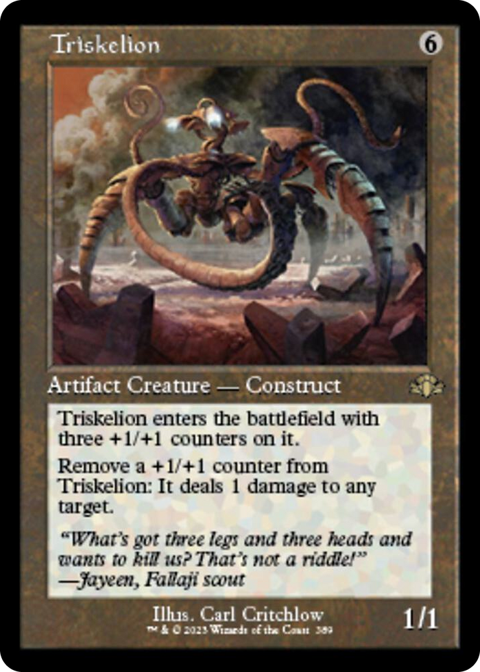 Triskelion (Retro Frame) #389 R - Dominaria Remastered Pokemon card