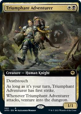 0390 Triumphant Adventurer (Extended Art) R Adventures in the Forgotten Realms