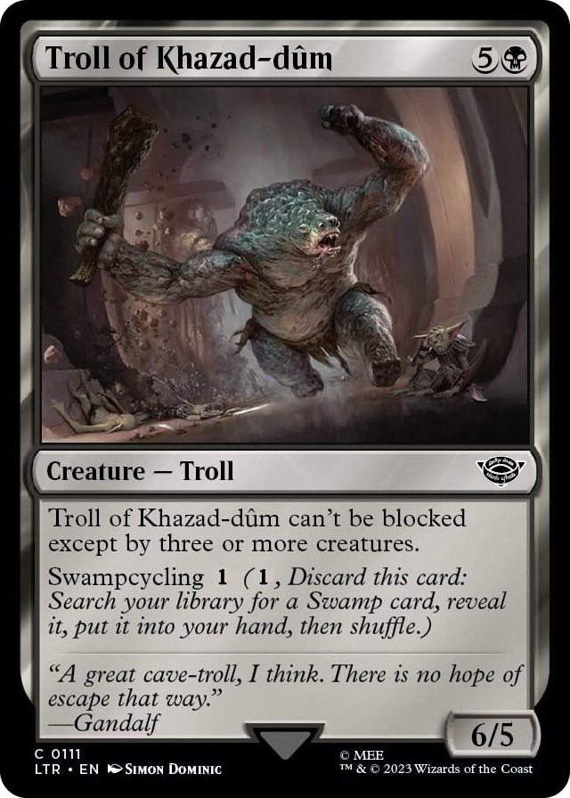 Troll of Khazad-dum #111 C - Universes Beyond: The Lord of the Rings: Tales of Middle-earth Pokemon card
