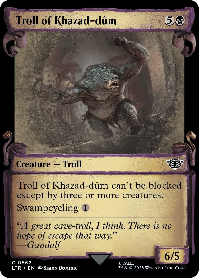 Troll of Khazad-dum (Showcase Scrolls) #562 C - Universes Beyond: The Lord of the Rings: Tales of Middle-earth Pokemon card
