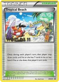 BW028 Tropical Beach - BW28 (Worlds 11) Promo Black and White Promos