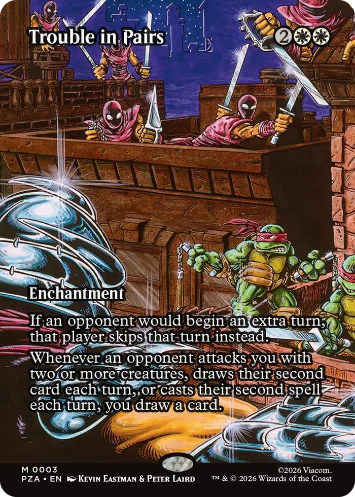 Trouble in Pairs (Borderless) #3 M - Teenage Mutant Ninja Turtles Source Material Pokemon card