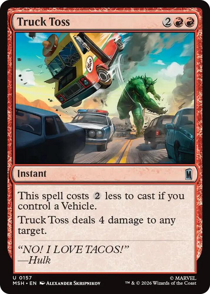 Truck Toss #157 U - Marvel Super Heroes Pokemon card