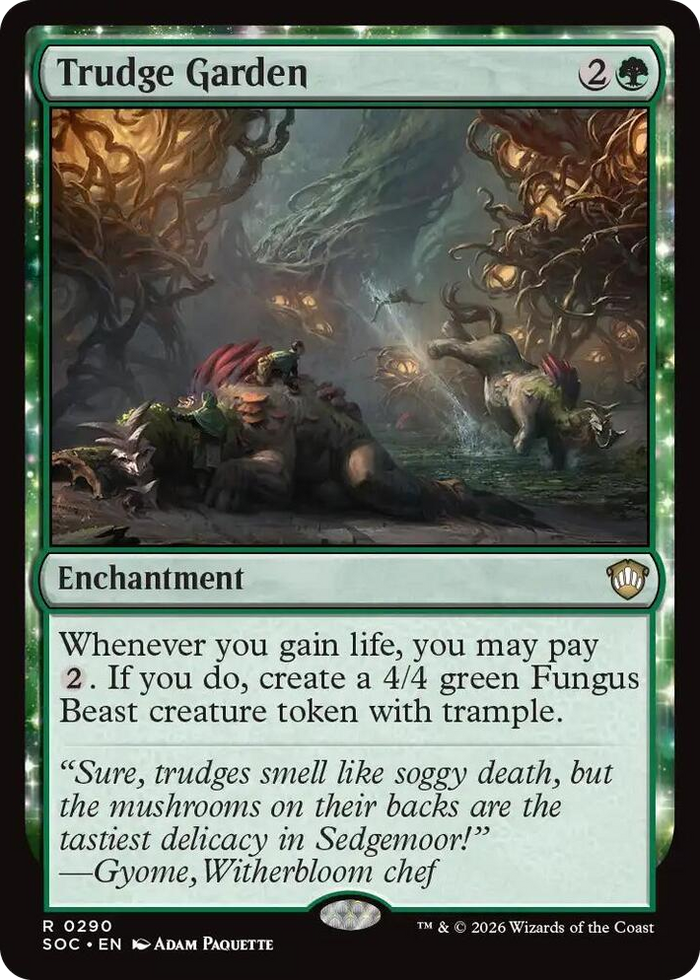 Trudge Garden #290 R - Commander: Secrets of Strixhaven Pokemon card