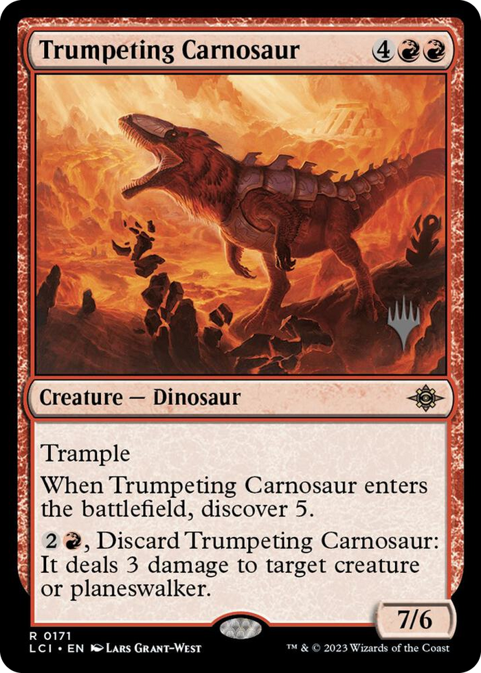 Trumpeting Carnosaur #171 R - Promo Pack: The Lost Caverns of Ixalan Pokemon card