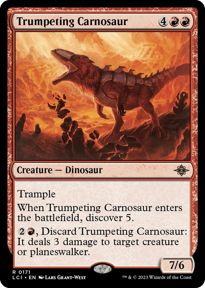 0171 Trumpeting Carnosaur R The Lost Caverns of Ixalan