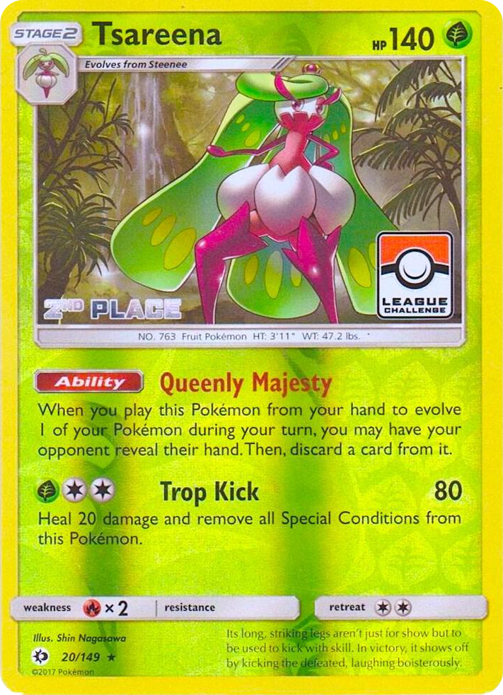 0020 Tsareena - 20/149 (League Challenge) [2nd Place] Promo League & Championship Cards