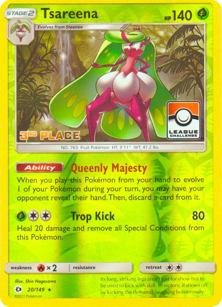 0020 Tsareena - 20/149 (League Challenge) [3rd Place] Promo League & Championship Cards
