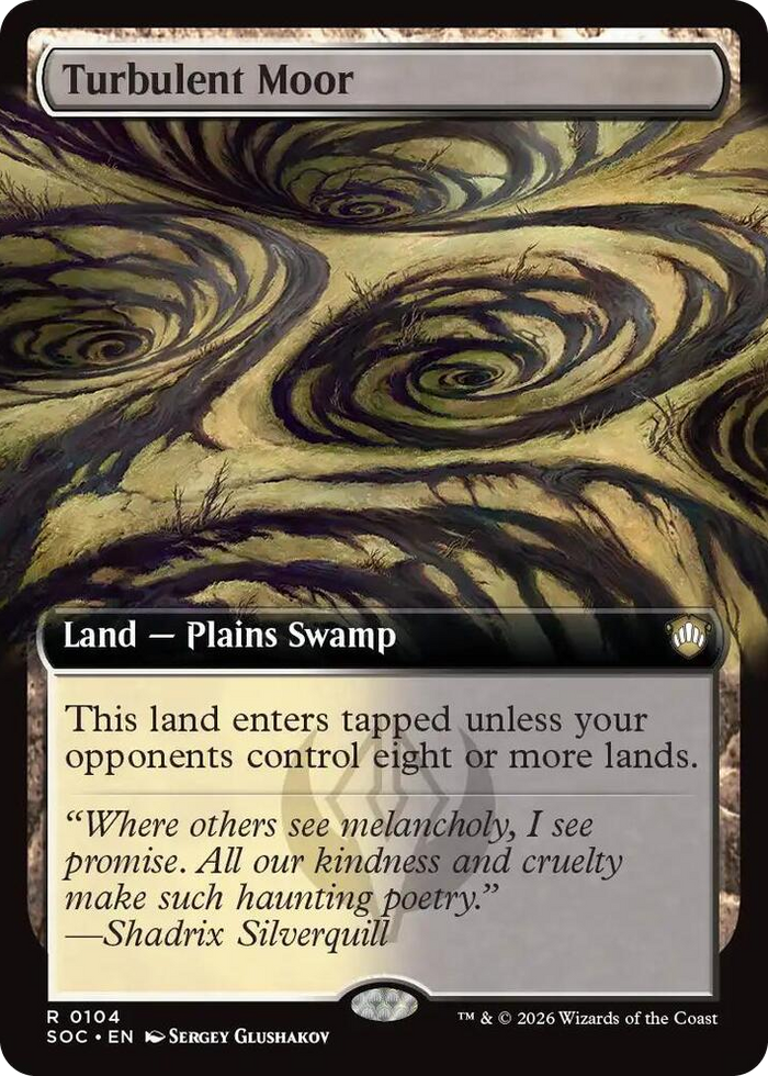 Turbulent Moor (Extended Art) #104 R - Commander: Secrets of Strixhaven Pokemon card