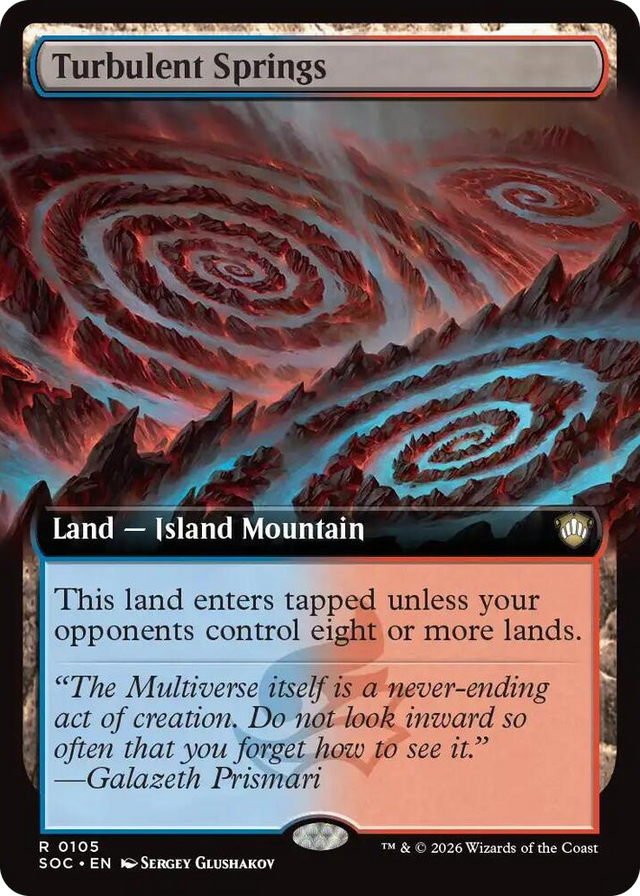 0105 Turbulent Springs (Extended Art) R Commander: Secrets of Strixhaven