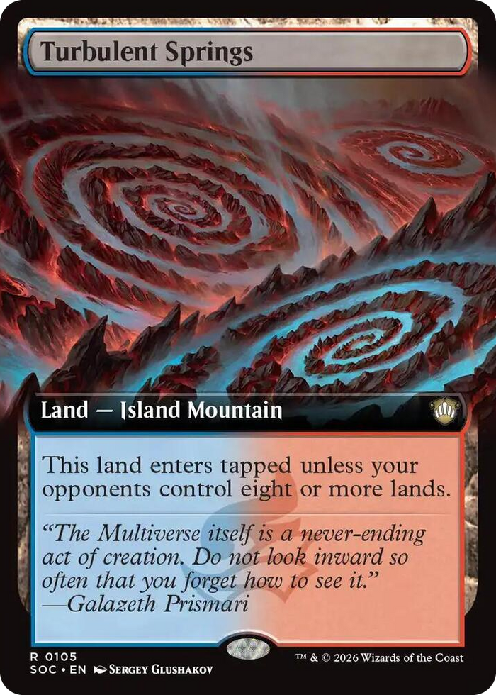 Turbulent Springs (Extended Art) #105 R - Commander: Secrets of Strixhaven Pokemon card