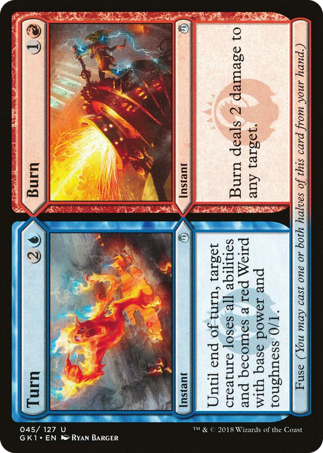 0045 Turn // Burn U Guilds of Ravnica: Guild Kits