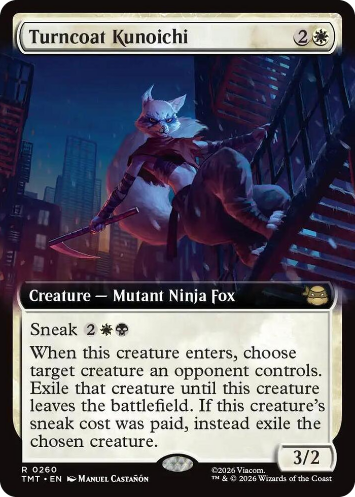 Turncoat Kunoichi (Extended Art) #260 R - Teenage Mutant Ninja Turtles Pokemon card