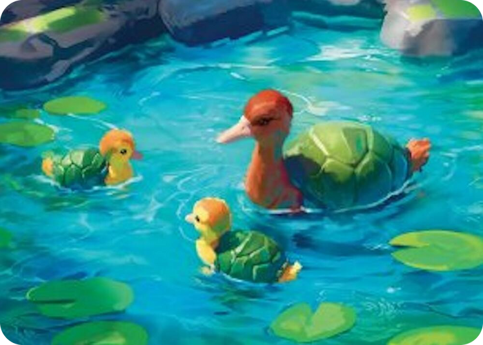 Turtle-Duck Art Card #18 S - Art Series: Avatar: The Last Airbender Pokemon card
