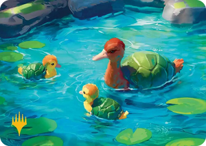 0018 Turtle-Duck Art Card (Gold-Stamped Planeswalker Symbol) S Art Series: Avatar: The Last Airbender
