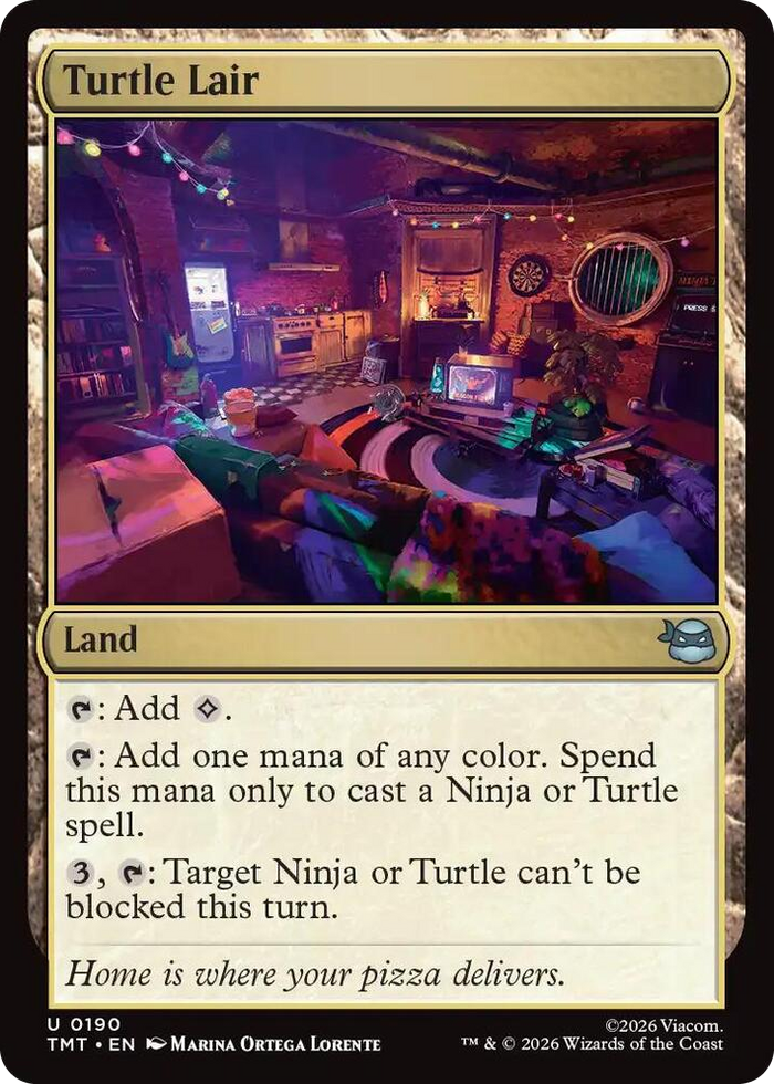 Turtle Lair #190 U - Teenage Mutant Ninja Turtles Pokemon card