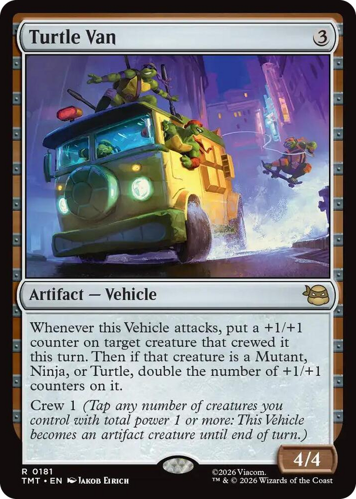 Turtle Van #181 R - Teenage Mutant Ninja Turtles Pokemon card