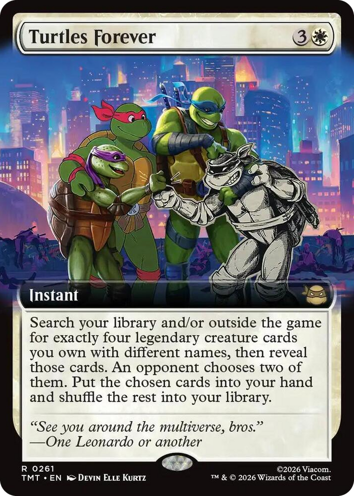 Turtles Forever (Extended Art) #261 R - Teenage Mutant Ninja Turtles Pokemon card
