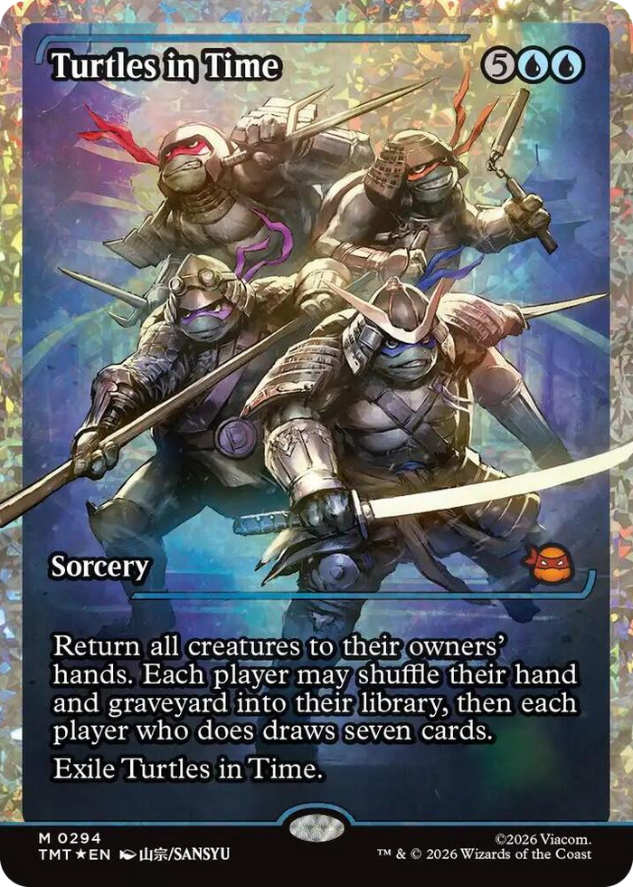Turtles in Time (Showcase) (Fracture Foil) #294 M - Teenage Mutant Ninja Turtles Pokemon card