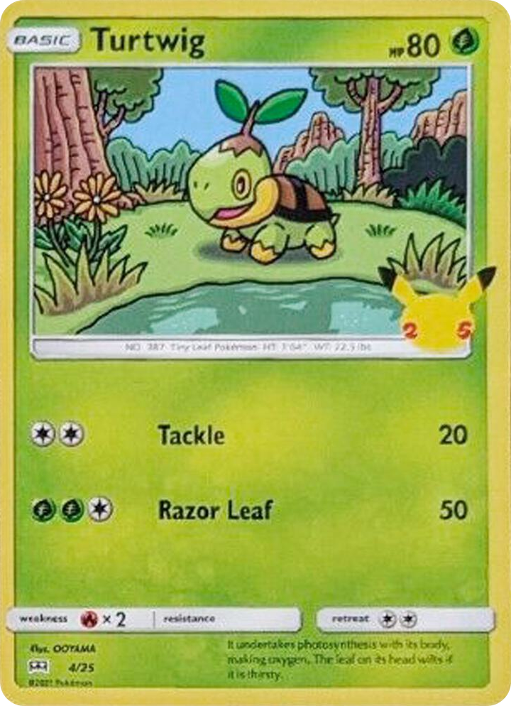 0004 Turtwig Promo McDonald's 25th Anniversary Promos