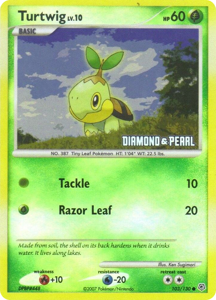 0103 Turtwig - 103/130 [Diamond & Pearl] Promo Burger King Promos