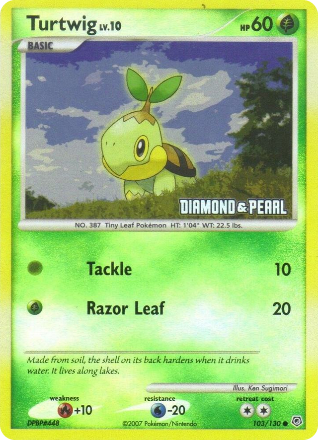 0103 Turtwig - 103/130 [Diamond & Pearl] Promo Burger King Promos