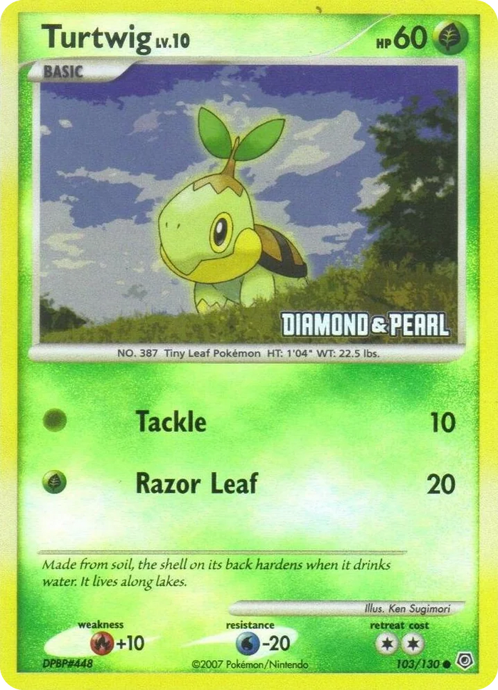 0103 Turtwig - 103/130 [Diamond & Pearl] Promo Burger King Promos