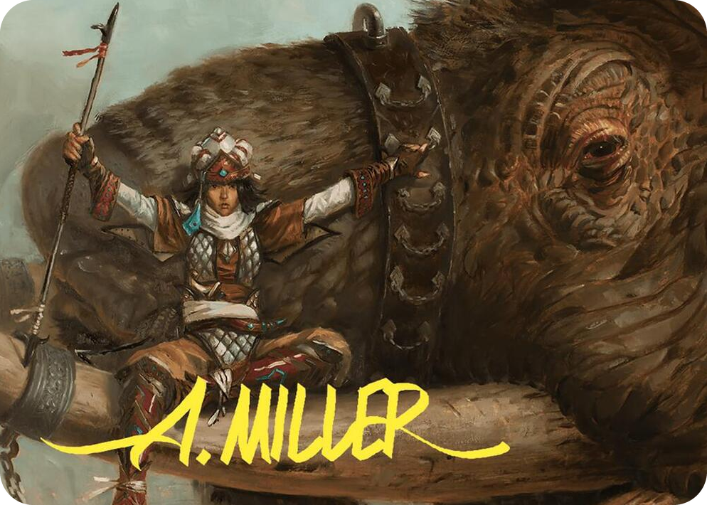 0016 Tuskguard Captain Art Card (Gold-Stamped Signature) S Art Series: Commander Masters