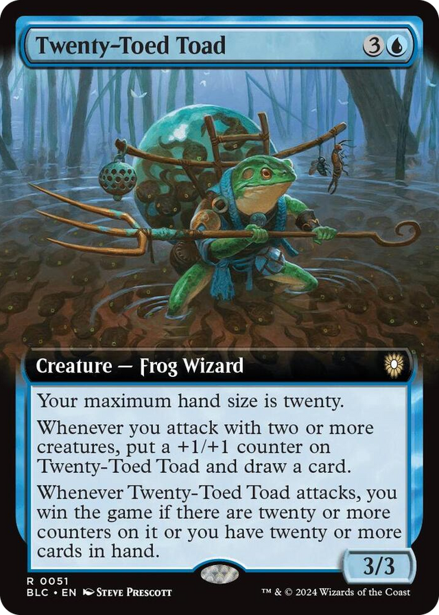 0051 Twenty-Toed Toad (Extended Art) R Commander: Bloomburrow