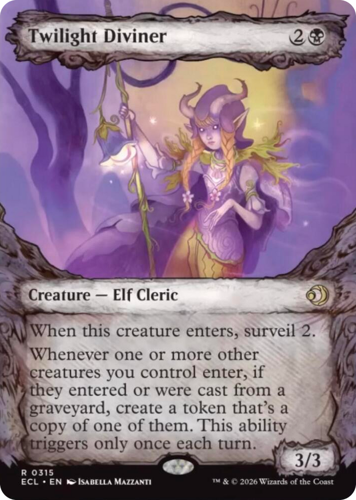 Twilight Diviner (Showcase) #315 R - Lorwyn Eclipsed Pokemon card