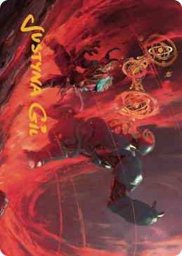 0039 Twinferno Art Card (Gold-Stamped Signature) S Art Series: Dominaria United