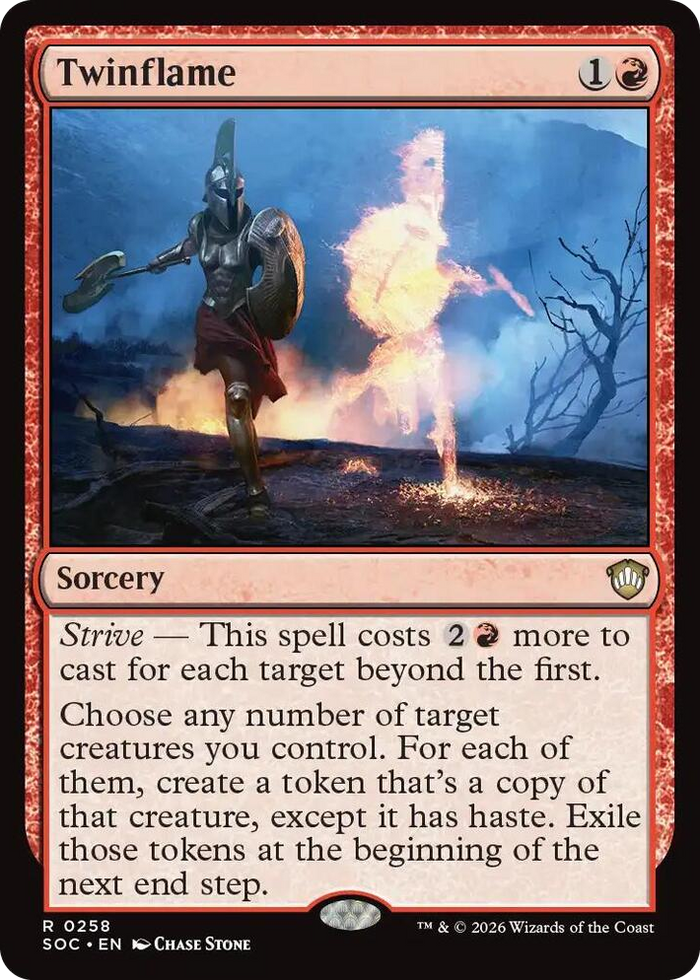 Twinflame #258 R - Commander: Secrets of Strixhaven Pokemon card