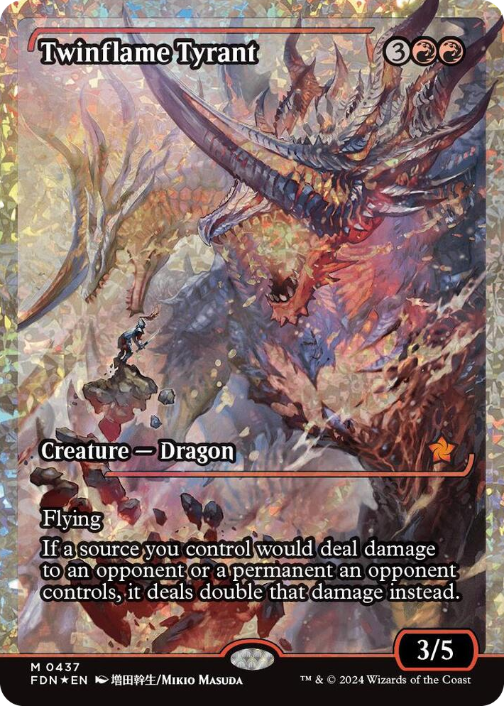 0437 Twinflame Tyrant (Showcase) (Fracture Foil) M Foundations