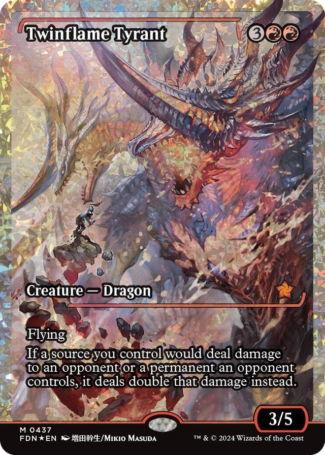 0437 Twinflame Tyrant (Showcase) (Fracture Foil) M Foundations