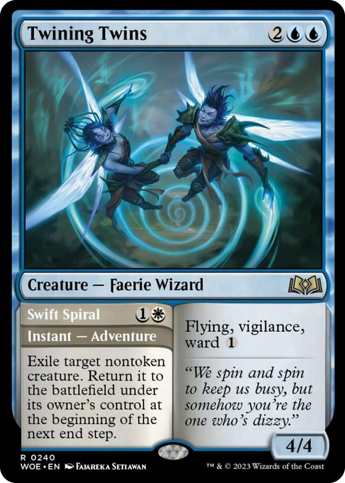 Twining Twins #240 R - Wilds of Eldraine Pokemon card
