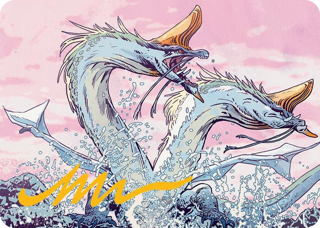0039 Twinmaw Stormbrood Art Card (39/54) (Gold-Stamped Signature) S Art Series: Tarkir: Dragonstorm
