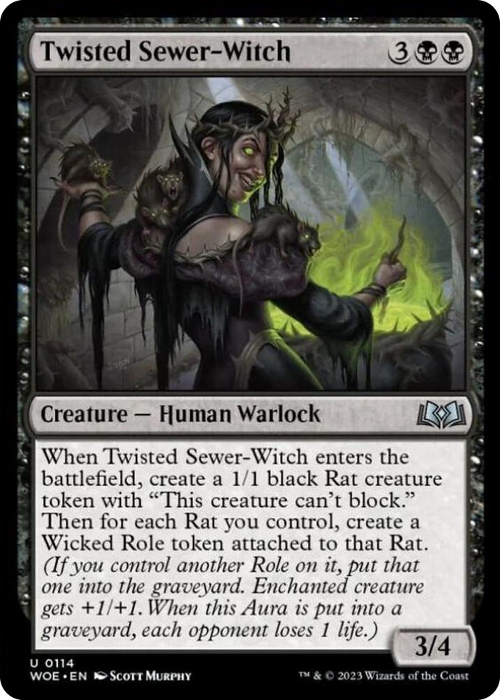 Twisted Sewer-Witch #114 U - Wilds of Eldraine Pokemon card