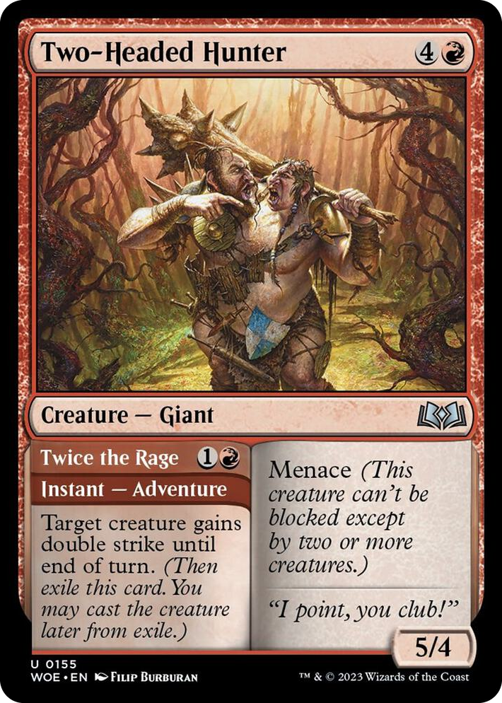 0155 Two-Headed Hunter U Wilds of Eldraine