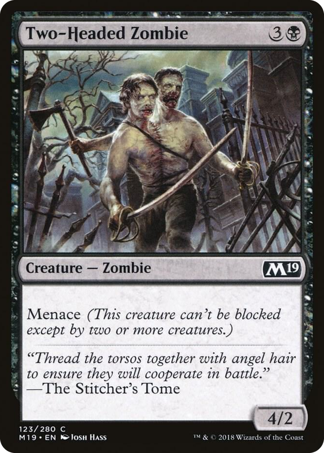 0123 Two-Headed Zombie C Core Set 2019
