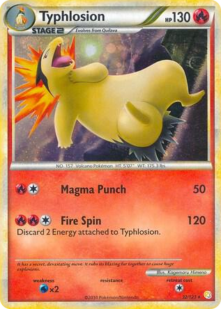 0032 Typhlosion - 32/123 (Cosmos Holo) Holo Rare Deck Exclusives