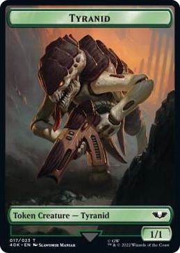 0017 Tyranid (017) // Tyranid Warrior Double-Sided Token T Universes Beyond: Warhammer 40,000