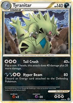 0026 Tyranitar - 26/95 (HGSS Unleashed) Holo Rare Deck Exclusives