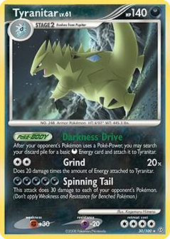 0030 Tyranitar - 30/100 (DP Stormfront) Holo Rare Deck Exclusives