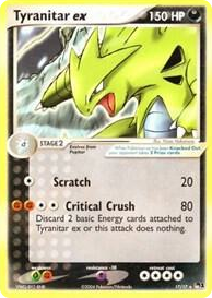 0017 Tyranitar ex (Non-Holo) Ultra Rare POP Series 1
