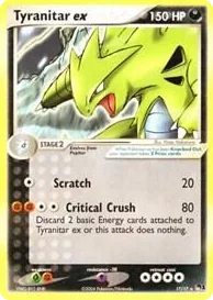 0017 Tyranitar ex (Non-Holo) Ultra Rare POP Series 1
